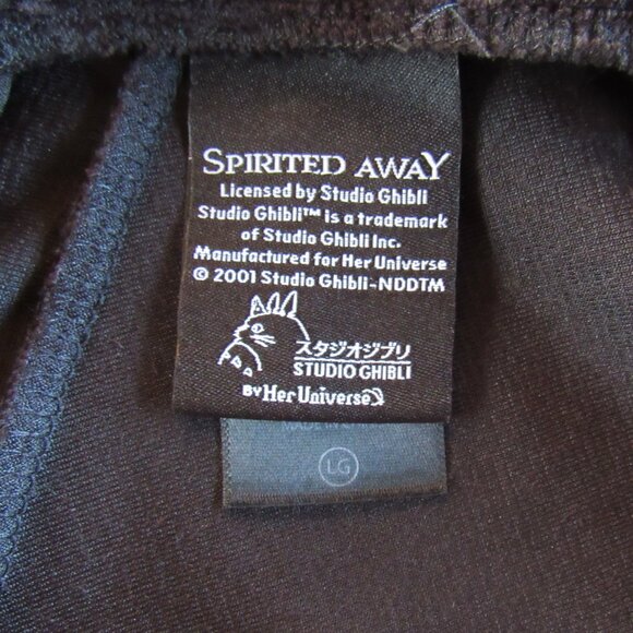 Studio Ghibli Spirited Away No-Face Velvet Skirtall Black Overall Dress Size L - Picture 6 of 9